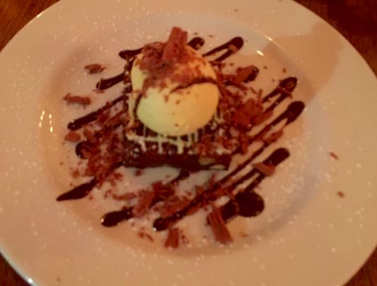 Chocolate Brownie at Gloucester Old Spot in Bristol Chocolate Brownie at Gloucester Old Spot in Bristol