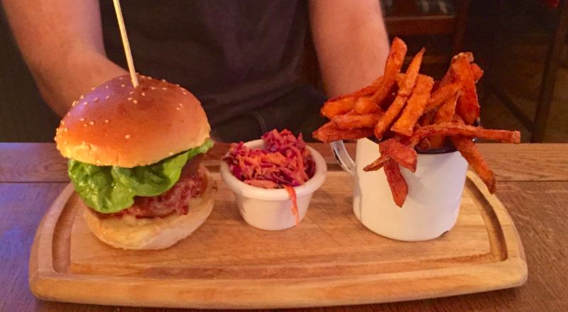 Pork Burger at Gloucester Old Spot in Bristol Pork Burger at Gloucester Old Spot in Bristol