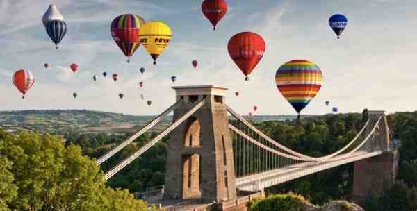 Balloons over The Clifton Suspension Bridge