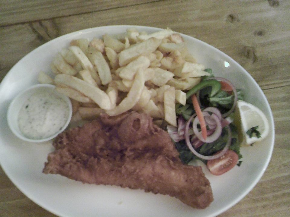 Fish and Chips in Bristol at Catch 22 on College Green