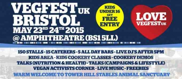 Bristol Vegfest takes place on 23-24 May 2015 at Lloyds Amphitheatre