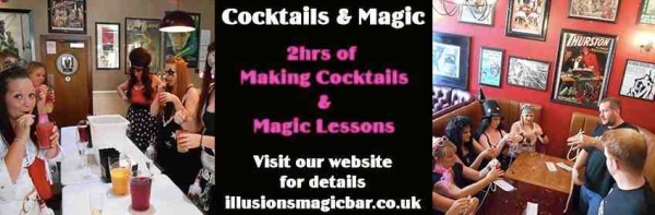 Cocktail and Magic Masterclasses at Illusions Magic Bar in Bristol