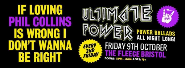 Ultimate Power Club Night returns to The Fleece in Bristol this Friday 9th October 2015