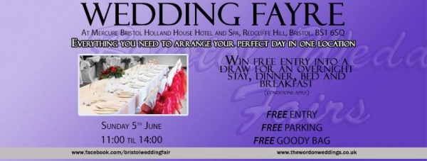 Wedding Fayre in Bristol on Sunday 5 June 2016